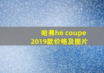 哈弗h6 coupe2019款价格及图片